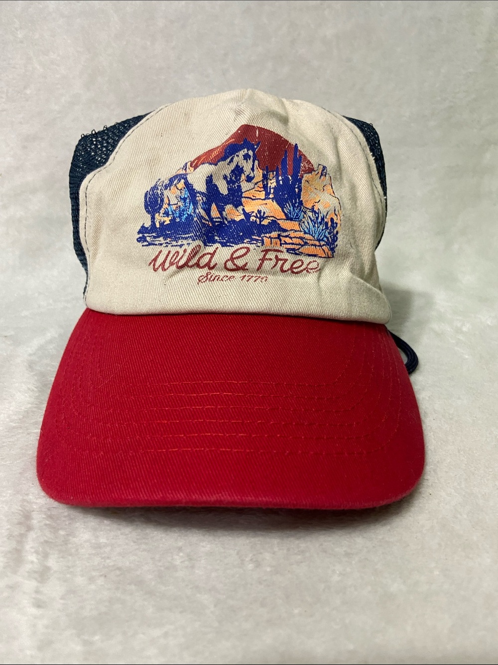western-style vintage graphic trucker hat
